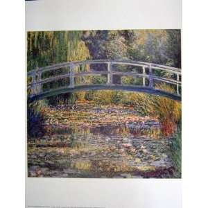  1899 Claude Monet Lilypond River Bridge Colour Print