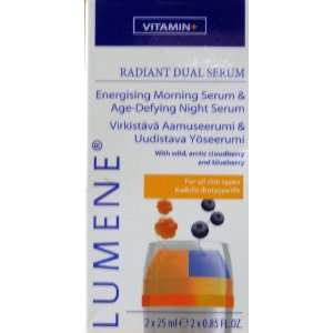 Lumene Radiant Dual Serum (2 X 0.85 Oz) Energising Morning Serum & Age 