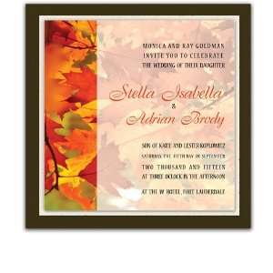  215 Square Wedding Invitations   Autumn Splendor Office 