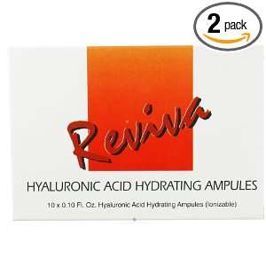 Reviva Labs Hyaluronic Acid Hydrating Ampules   10 Ea, Pack of 2