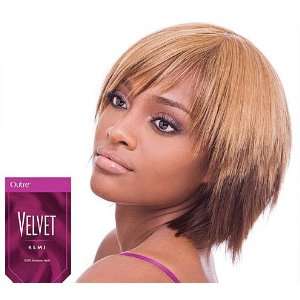 OUTRE Velvet Remi Human Hair Weave Yaki 6 Color 2 Dark Brown (Half 