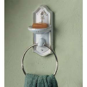   Sophie Towel Ring And Soap Dish   Sceau Bleu In Sol