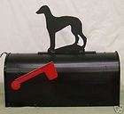 greyhound mailbox topper sign steel metal dog art 
