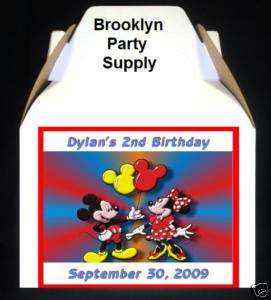 Mickey and Minnie Mouse Birthday Party Loot Favor Boxes  