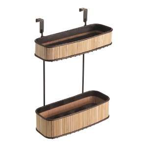  InterDesign Formbu Over Cabinet X3 Basket, Bamboo/Bronze 