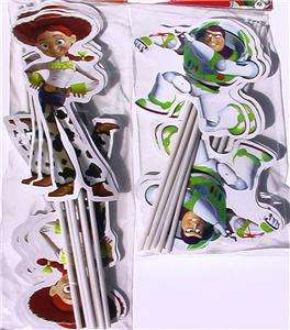 NEW* Toy Story JESSIE & BUZZ party FAVOR 24 TOPPERS  