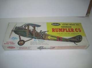 GUILLOWS GERMAN RUMPLER C5 WW1 2 SEAT RECONAISSANCE PLANE 1950S MODEL 