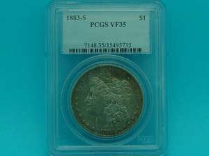 PCGS Certified 1883 S Morgan Silver Dollar $1 Coin VF35  