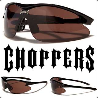 Choppers New Sports Mens Motorcycle Driving Sunglasses Black Frame 