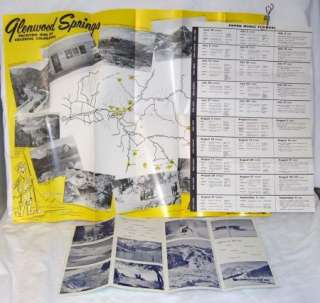 1950S COLORADO LEADVILLE GLENWOOD SPRINGS ASPEN MUSIC FESTIVAL MAP 