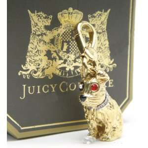  Juicy Couture C Doggy Crystal Collar Charm Zipper Pull for Bracelet 