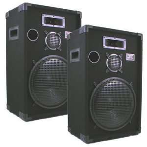  New PA DJ Karaoke Home Pro Audio 15 Three Way Black 