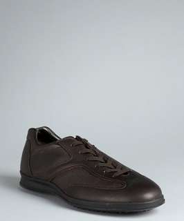 Hogan brown leather New Olympia lace up sneakers