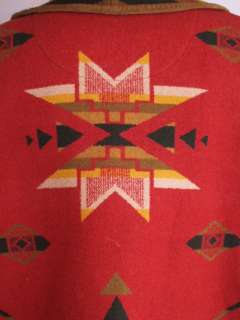   INDIAN Navajo Native Southwest Wool Woven Jacket BLANKET COAT  