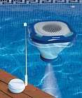 new blue wave pooltunes wireless speaker and light above inground