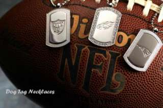 NFL Crystal Dog Tag Necklace Denver Broncos  