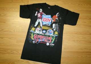 Vintage Denver Broncos T Shirt 1990 SF 49ers Elway NFL  