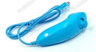 For Nintendo Wii Nunchuck Controller Game Remote Blue  