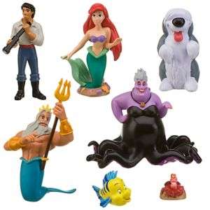 Disney LITTLE MERMAID 7 Pc. Party Cake Toppers Play Set  