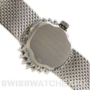 Omega Deville Vintage Ladies 18k White Gold Diamond Watch  