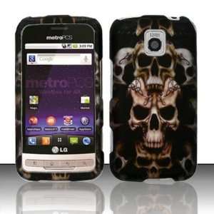  ANCIENT SKULLS Hard Rubber Feel Plastic Design Case for LG 