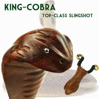 King cobra Padauk Slingshot Outdoor Copper Hunting Catapult Pocket 