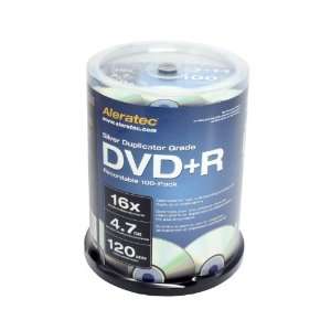  Aleratec Silver DVD+R 16x 100 Pack in Cake Box Spindle 