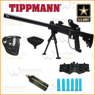Tippmann US Army Carver One SNIPER Red Dot Paintball Marker Gun Combo 