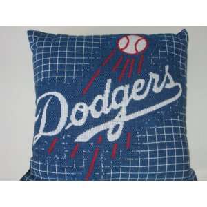 LOS ANGELES DODGERS Soft Knit Team Logo Throw Pillow 18 x 18 x 6 