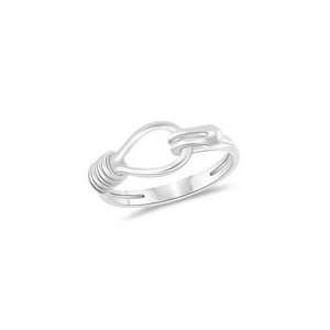  Love Knot Ring in 14K White Gold 10.0 Jewelry