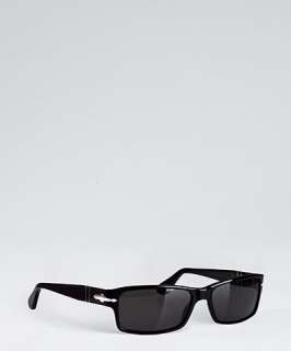 Persol black plastic rectangle sunglasses