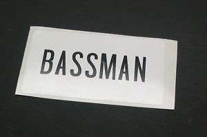 Bassman Vinyl Sticker For Hofner Paul McCartney Bass  