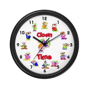  I Love Clowns Circus Wall Clock by  Everything 