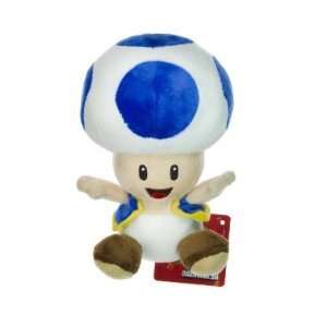  Nintendo Super Mario Bros. Wii Plush Toy   6 Blue Toad 