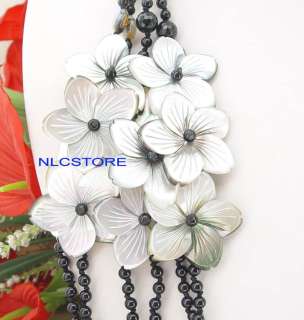  onyx agate multi flowers necklace natural gem jewelry store in pearl 
