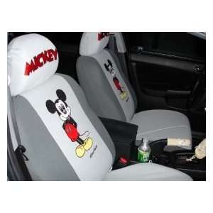    Universal 6pcs Front Car Seat Cover Mickey Mouse. *Grey Automotive