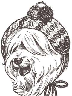 Vintage Dog Sweater coat hat puppy crochet pattern  