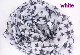 NEW Black White Stars Fashion Soft Neck Shawl Scarf 3 colors  