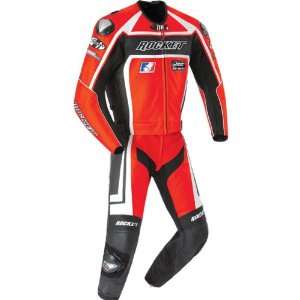   Mens 2 Piece Street Racing Motorcycle Race Suit   Red/Black / Sz. 46