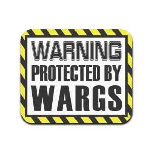   Warning Protected By Wargs Mousepad Mouse Pad