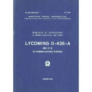  PIAGGIO Lycoming O 435 A Aircraft Engine Manual Piaggio 