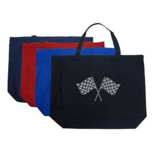  Large Royal Race Flags Tote Bag   Created using list of NASCAR 