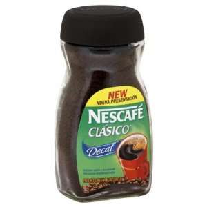 Nescafe Coffee Clasico Decaf 7 OZ (Pack of 12)  Grocery 