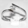 37ct Princess Cut Russian Ice CZ Promise Band Ring s 8  