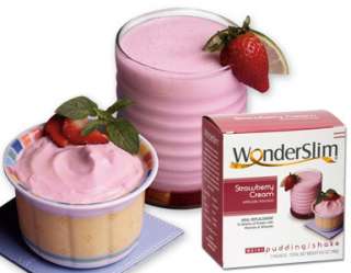 wonderslim pudding shakes 7 servings per box flavor strawberry cream 