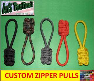 Paracord Zipper Pull key chain fob lanyard 550 cord  