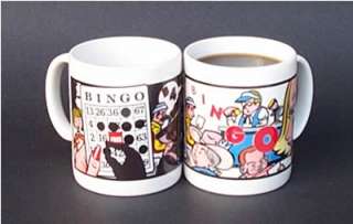 12 oz ceramic color changing mug BINGO MUG .heat sensitive mug 