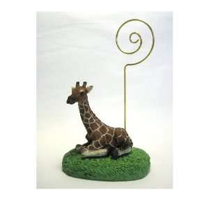   Giraffe Figurine Memo Holder  Desk Memo Note Holder 