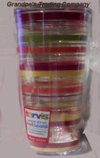 TERVIS Tumbler FIESTA Sunny Stripe Stripes Dancing Lady Logo 16 oz NEW 