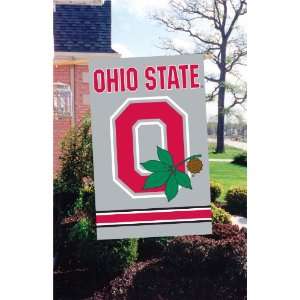  Ohio State Buckeyes O Appliqued Banner Flag Patio, Lawn 